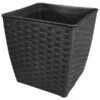 Polyrattan-Topf Madrid, Quadratisch -Ecopotos Geschaft 2470094 2470052 2470219 WE FS 002 KunststoffTopfMadrid32x32x32cmSchwarz