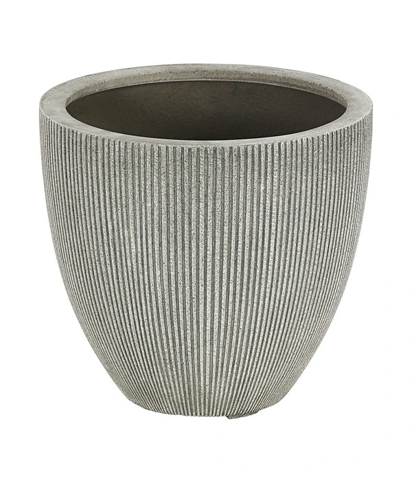 Dehner Polystone-Topf Brisbane In Riffeloptik, Rund 3 Dehner Polystone-Topf Brisbane In Riffeloptik, Rund