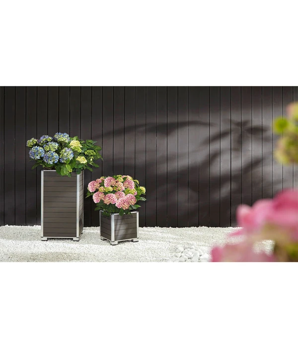 Dehner WPC-Pflanztopf Inkl. Kunststoff-Einsatz, Anthrazit 4 Dehner WPC-Pflanztopf Inkl. Kunststoff-Einsatz, Anthrazit – Bild 2