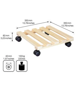Wagner Pflanzroller Kiefer, 35 X 35 Cm -Ecopotos Geschaft 3521895 WE BG 003 PFLROLLERHOLZ35X35CM