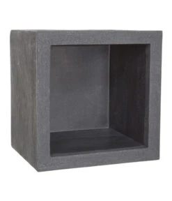 Dehner Kunststoff-Blumenkübel Palermo, Anthrazit -Ecopotos Geschaft 3728151 BildD 001 DehnerBlumenkuebelAusKunststoffKunstTopfKubus40X40x34