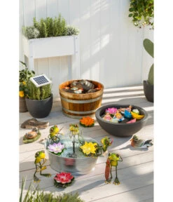 Holz-Weinfasskübel, Rund, Braun -Ecopotos Geschaft 3923653 WE MO 002 EsotecSolarpumpensystemRiminiSPumpeWasserpumpeSolarpumpe