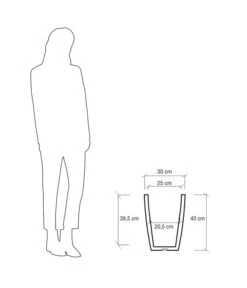 Farmet Kunststoff-Topf-Set Hydra, Konisch, Anthrazit, 2-teilig 12 Farmet Kunststoff-Topf-Set Hydra, Konisch, Anthrazit, 2-teilig -Ecopotos Geschaft 4183182 WE DE 004 HYDRARunderPflanzkuebelDurchmesser30cm40cmhochDUNKELANTHRAZIT