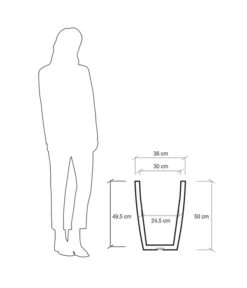 Farmet Kunststoff-Topf-Set Hydra, Konisch, Anthrazit, 2-teilig 13 Farmet Kunststoff-Topf-Set Hydra, Konisch, Anthrazit, 2-teilig -Ecopotos Geschaft 4183653 WE DE 004 HYDRARunderPflanzkuebelDurchmesser36cm50cmhochDUNKELANTHRAZIT