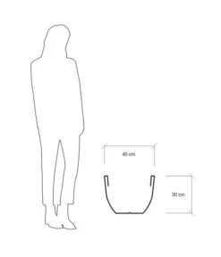 Farmet Kunststoff-Pflanzkübel Eos, Ca. ø 40/H29 Cm, Dunkelanthrazit -Ecopotos Geschaft 4185310 WE DE 004 EOSRunderPflanzkuebelDurchmesser40cm29cmhochDUNKELANTHRAZIT