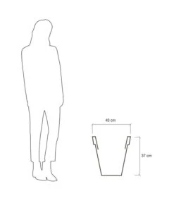 Farmet Kunststoff-Topf-Set Pegasus, Konisch, Anthrazit, 2-teilig -Ecopotos Geschaft 4185401 WE DE 004 PEGASUSKonischerPflanzkuebelDurchmesser40cm37cmhochDUNKELANTHRAZIT