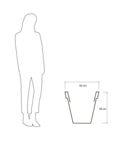 Farmet Kunststoff-Topf-Set Pegasus, Konisch, Anthrazit, 2-teilig -Ecopotos Geschaft 4185690 WE DE 004 PEGASUSKonischerPflanzkuebelDurchmesser50cm46cmhochDUNKELANTHRAZIT