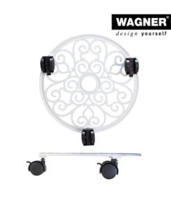 Wagner Pflanzenroller Antik, Ø 29 Cm, Weiß -Ecopotos Geschaft 4272506 WE FS 003 PflRollerAntikD29CM