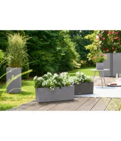 LECHUZA® Kunststoff-Kasten Balconera Stone -Ecopotos Geschaft 4318606 4318614 WE MO 001 LechuzaKunststoffBalkonkastenBalconeraStonePflanzkastenBlumenkasten