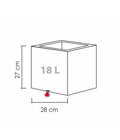 Scheurich Kunststoff-Topf Muretto, Quadratisch -Ecopotos Geschaft 4498424 WE BG 001 ScheurichTopfMuretto