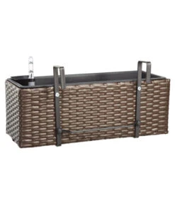 Dehner Kunststoff-Balkonkasten Florenz, Braun -Ecopotos Geschaft 5337845 BildD 001 PolyrattanBlumenkastenFlorenzKastenFlorenz50X19x20cm