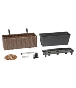 Dehner Kunststoff-Balkonkasten Florenz, Braun -Ecopotos Geschaft 5337845 BildD 002 PolyrattanBlumenkastenFlorenzKastenFlorenz50X19x20cm