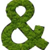 StyleGREEN Sonderzeichen 'Und' Aus Islandmoos, Ca. B20/H25/T3,5 Cm