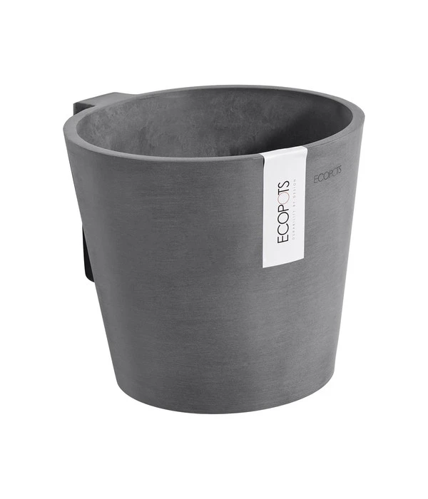 Ecopots Kunststoff-Topf Amsterdam Wall, Rund, Grau, Ca. Ø21,8/H17,5 Cm 6 Ecopots Kunststoff-Topf Amsterdam Wall, Rund, Grau, Ca. Ø21,8/H17,5 Cm – Bild 4