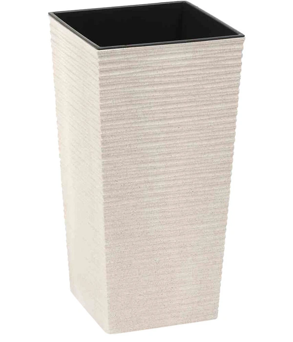 Siena Garden Kunststoff-Topf-Set ECO Nizza, Konisch, Weiß, Ca. B25/H46,5/T25 & B30/H57/T30 Cm, 2-teilig 4 Siena Garden Kunststoff-Topf-Set ECO Nizza, Konisch, Weiß, Ca. B25/H46,5/T25 & B30/H57/T30 Cm, 2-teilig – Bild 2