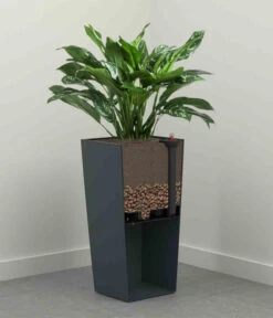 Siena Garden Kunststoff-Säule ECO Nizza, Konisch, Ca. B30/H57/T30 Cm -Ecopotos Geschaft 6655385 WE DE 002 PflanzgefaessNizza30Weiss