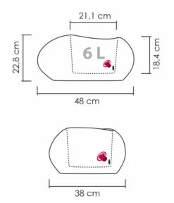 Scheurich Kunststoff-Topf Flow, Oval -Ecopotos Geschaft 6701247 WE BG 001 ScheurichTopfFlowOval