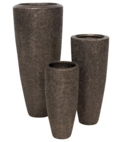 Fleur Ami Kunststoff-Vase Coral, Konisch, Bronze -Ecopotos Geschaft 6757959 WE DE 001 fleuramiKunststoffTopfCoralrund