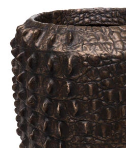Fleur Ami Kunststoff-Topf Croc, Konisch, Bronze, Ca. Ø47/H56 Cm -Ecopotos Geschaft 6758999 WE DE 001 FleurAmiPflanzgefaessCroc