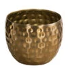 Dehner Metall-Übertopf Kody, Bauchig, Gold
