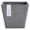 Ecopots Kunststoff-Topf Rotterdam, Quadratisch -Ecopotos Geschaft 6850531 6850564 6850580 6850622 WE FS 001 EcopotsKunststoffTopfRotterdamquadratischgrau