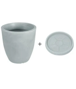 Farmet New Kunststoff-Kübel Orione Alto, Rund, Inkl. Untersetzer