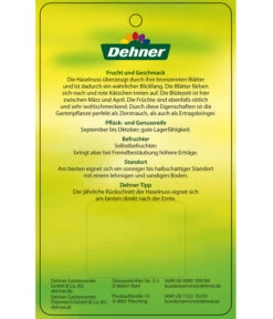 Dehner Haselnuss 'Rote Zellernuss' 15 Dehner Haselnuss 'Rote Zellernuss' -Ecopotos Geschaft 7663073 HaselnussRoteZellernuss Etikett 2