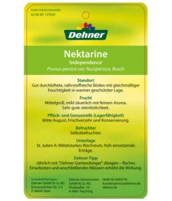 Dehner Nektarine 'Independence' -Ecopotos Geschaft 7687304 NektarineIndependence Etikett 2