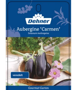 Dehner Gourmet Garten Aubergine, Veredelt 10 Dehner Gourmet Garten Aubergine, Veredelt -Ecopotos Geschaft 8830051 GGAubergineCarmen Etikett 1